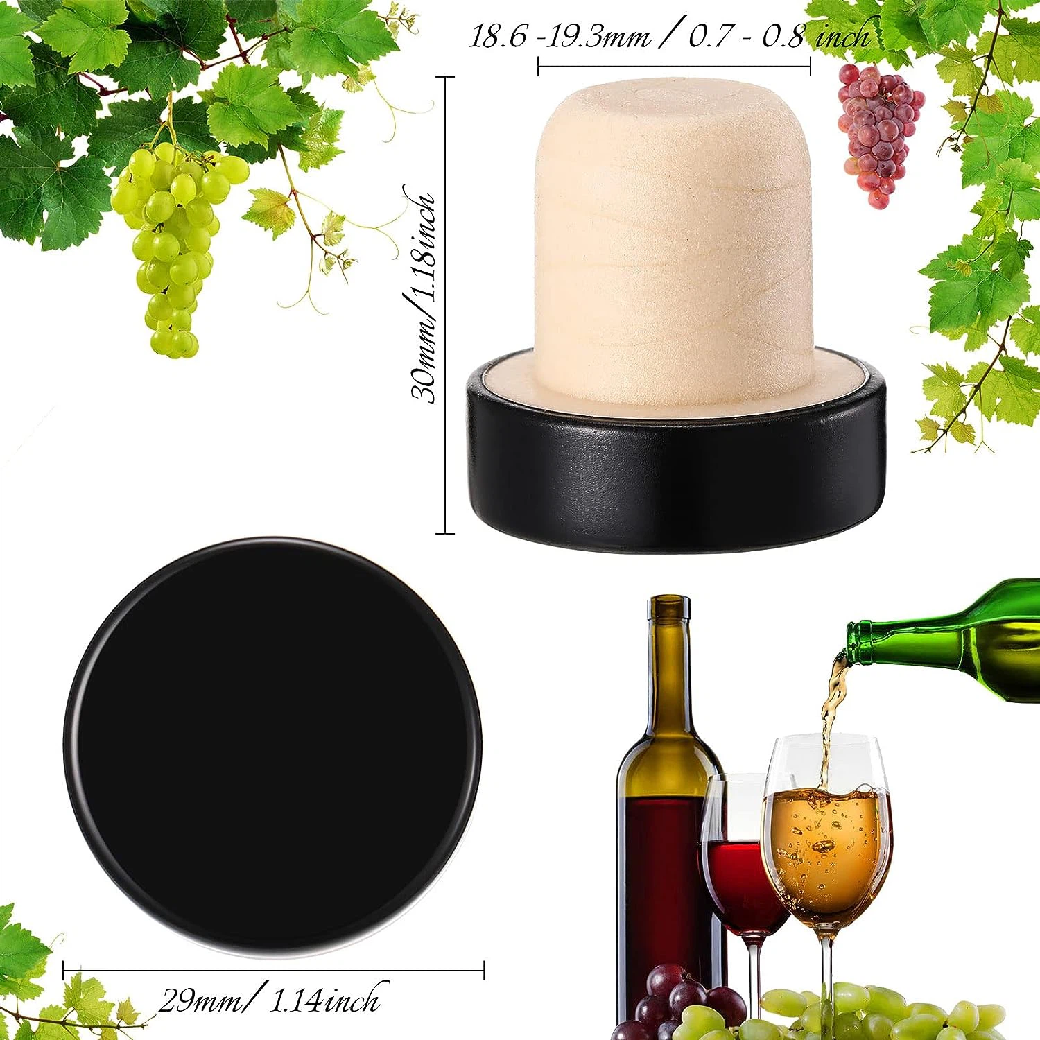 t shape cork Polymer cap t shape cork Polymer cap